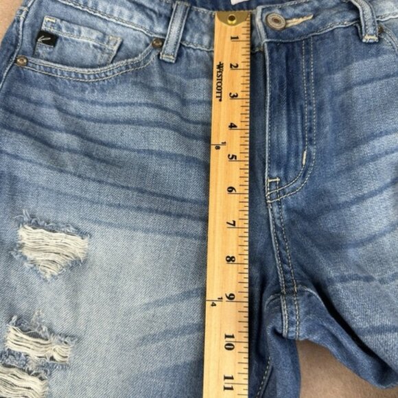 KanCan Jeans Womens 7/27 Blue Distressed Mid Rise Skinny Stretch Medium Wash - Picture 8 of 12